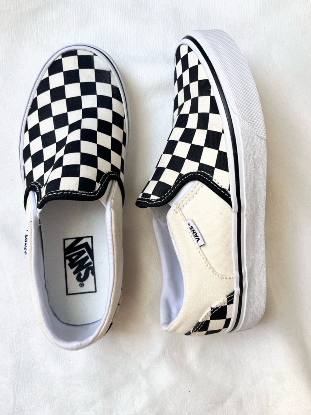 Vans Classic Slip-On Checkerboard - Black & White 6